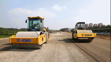 安博web版登录入口压路机京港澳高速公路保通辅道工程